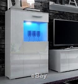 Living room furniture set TV stand cabinet unit cupboard wall mounted high gloss