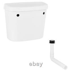 Low Level White Ceramic Toilet Cistern With Fittings Inlet Side Left & Right WC