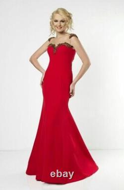 Luxurious gown dress, Red with beautiful sequins, made in Turkey, brand new