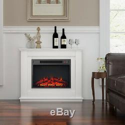 Luxury 1.8KW Electric Fireplace Suite LED Log Fire Burning Flame + MDF Surround