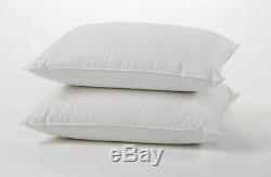 Luxury Duck Feather Down Pillows Pair Soft Comfortable Hotel Quality 100% Cotton