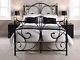 Luxury Metal Bed With Crystal Finials 4ft6 Double Bed Frame