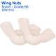 M10 10mm Nylon Butterfly Wing Nuts White Plastic Wing Nuts Class 66 Din 315