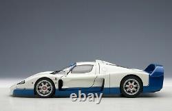 MASERATI MC12 ROAD CAR PEARL WHITE & BLUE 118 by AUTOART 75801 BRAND NEW