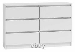MODERN White Chest Of Drawers slim space save Matt finished