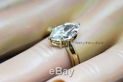 Marquise cut Solitaire Engagement Wedding Ring 14k White Solid Real Gold 2.0 CT