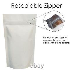 Matt Finish Foil Zip Lock Resealable Bags Stand Up Pouches Food Grade Heat Seal