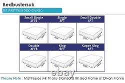 Memory Foam Luxury Matress Sprung Mattress 3ft Single 4ft6 Double 5ft King bed