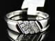 Mens 10k White Gold Genuine Diamond Channel Set Wedding Engagement Band Ring