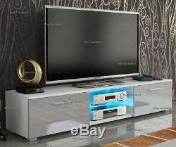 Modern 160cm TV Unit Cabinet TV Stand Matt Body & High Gloss Doors LED