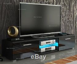 Modern 160cm TV Unit Cabinet TV Stand Matt Body & High Gloss Doors LED