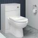Modern Bathroom Toilet Concealed Cistern Unit 500mm Wc White Soft Close Seat