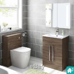 Modern Combined Vanity Storage Unit with Toilet & Sink 1060mm Matte White Bathr