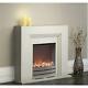Modern Electric Fireplace 2000w Wall Mounted Fire Suite Ivory Led Surround