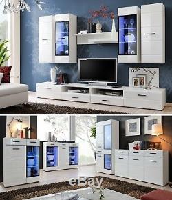 Modern Living Room Furniture Set TV Unit Shelf Cabinet Wall Cupboard Stand Gloss