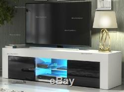 Modern TV Unit Cabinet Stand Sideboard Matt body and High Gloss Doors LED