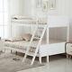 Modern Triple Sleeper Pine Wood Bunk Bed Frame 3ft Single 4ft Small Double White