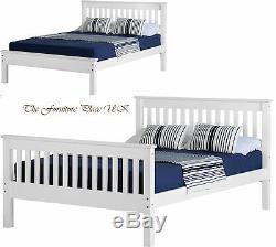 Monaco 4ft small double or 4ft 6 Double Low OR High End Bed Frame in White