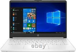 NEW HP 14 HD Laptop Intel Celeron N4020 4GB Memory 64GB eMMC Webcam White