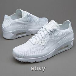 NIKE AIR MAX 90 ULTRA 2.0 FLYKNIT Trainers Gym Casual UK Size 10 White