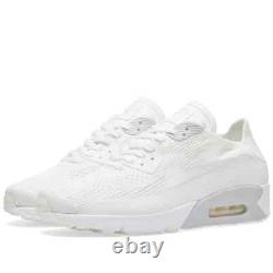 NIKE AIR MAX 90 ULTRA 2.0 FLYKNIT Trainers Gym Casual UK Size 10 White
