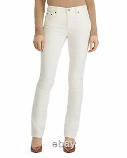 NWT $99.50 Lauren Ralph Lauren Womens 14 Premier Straight Corduroy Jeans