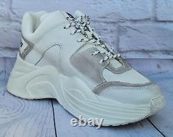 Naked Wolfe Titan Combo Dirty White Distressed Leather Trainers Sneakers UK 9 43