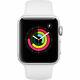 New Apple Watch Series 3 38mm Silver Case White Sport Band Gps Mtey2ll/a
