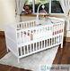 New Baby White Cot Bed & Foam Mattress Cotbed Nursery Furniture Junior Bed