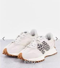 New Balance 327 Off White leopard print Trainers UK size 3.5 4 4.5 5.5 6.5 7 8 9