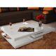 New Coffee Table 3 Layers High Gloss Contemporary Furniture Square White/black