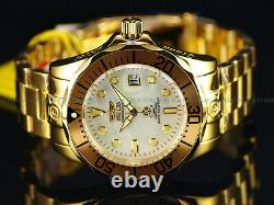 New Invicta Men 300M Grand Diver NH35A Automatic 18K Gold IP High Polished Watch