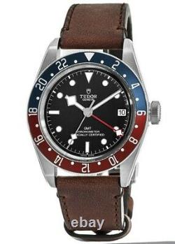 New Tudor Black Bay GMT Pepsi Leather Strap Men's Watch M79830RB-0002