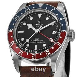 New Tudor Black Bay GMT Pepsi Leather Strap Men's Watch M79830RB-0002