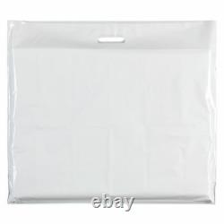 New White Heavy Duty Colored Plastic Carrier Bags Party Gift Bags