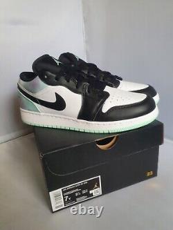 Nike Air Jordan 1 Low SE GS UK6 EU40 White/Black/Mint Foam Tie-Dye