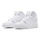 Nike Air Jordan 1 Mid Triple White Gs Uk6 Brand New