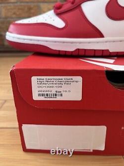 Nike Dunk High Championship Red White UK10.5/US11.5 Brand New in Box
