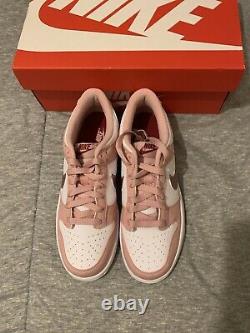 Nike Dunk Low Pink Velvet White Trainer Grey Shoe Size Uk 5.5 Us 6 Brand New