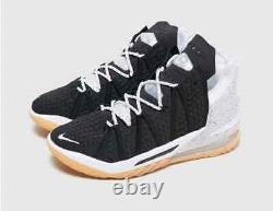 Nike Lebron XVIII Cq9283 007 Black / White-gum Med Brown Uk 10.5-eur 45.5