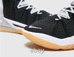 Nike Lebron XVIII Cq9283 007 Black / White-gum Med Brown Uk 10.5-eur 45.5