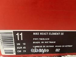 Nike React Element 55 Schematic Grey Men's UK 10 EUR 45 (CU3009 002)