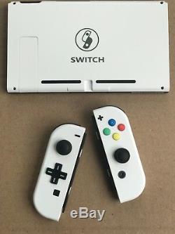 Nintendo Switch Custom Joy Con Controller Joy-Cons White D-PAD + BACKPLATE