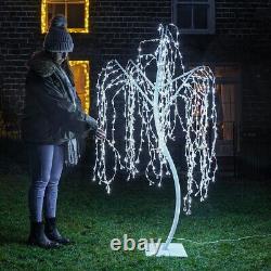 Noma 6ft Plug In Jewelled Willow Pre Lit LED Christmas Tree Decoration Garden