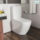 Nox Bathroom White Close Coupled Wc Toilet Pan Soft Close Seat & Dual Flush