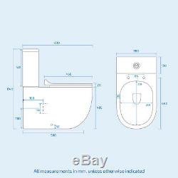 Nox Bathroom White Close Coupled WC Toilet Pan Soft Close Seat & Dual Flush