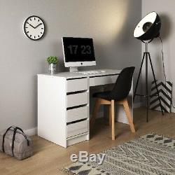 Office Computer Desk Home Dressing Table White High Gloss Study Make Up Bedroom