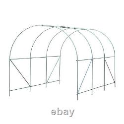 Outsunny 3.5x2x2m Walk-in Greenhouse Polytunnel Galvanized Plants Grow Tent