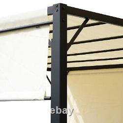 Outsunny 3 x 3m Pergola Metal Gazebo Outdoor Sun Shade Shelter Adjustable Canopy