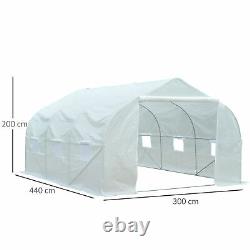Outsunny 4.5x3x2m Walk-In Greenhouse Warm House Garden Tunnel Shelter Plant Shed